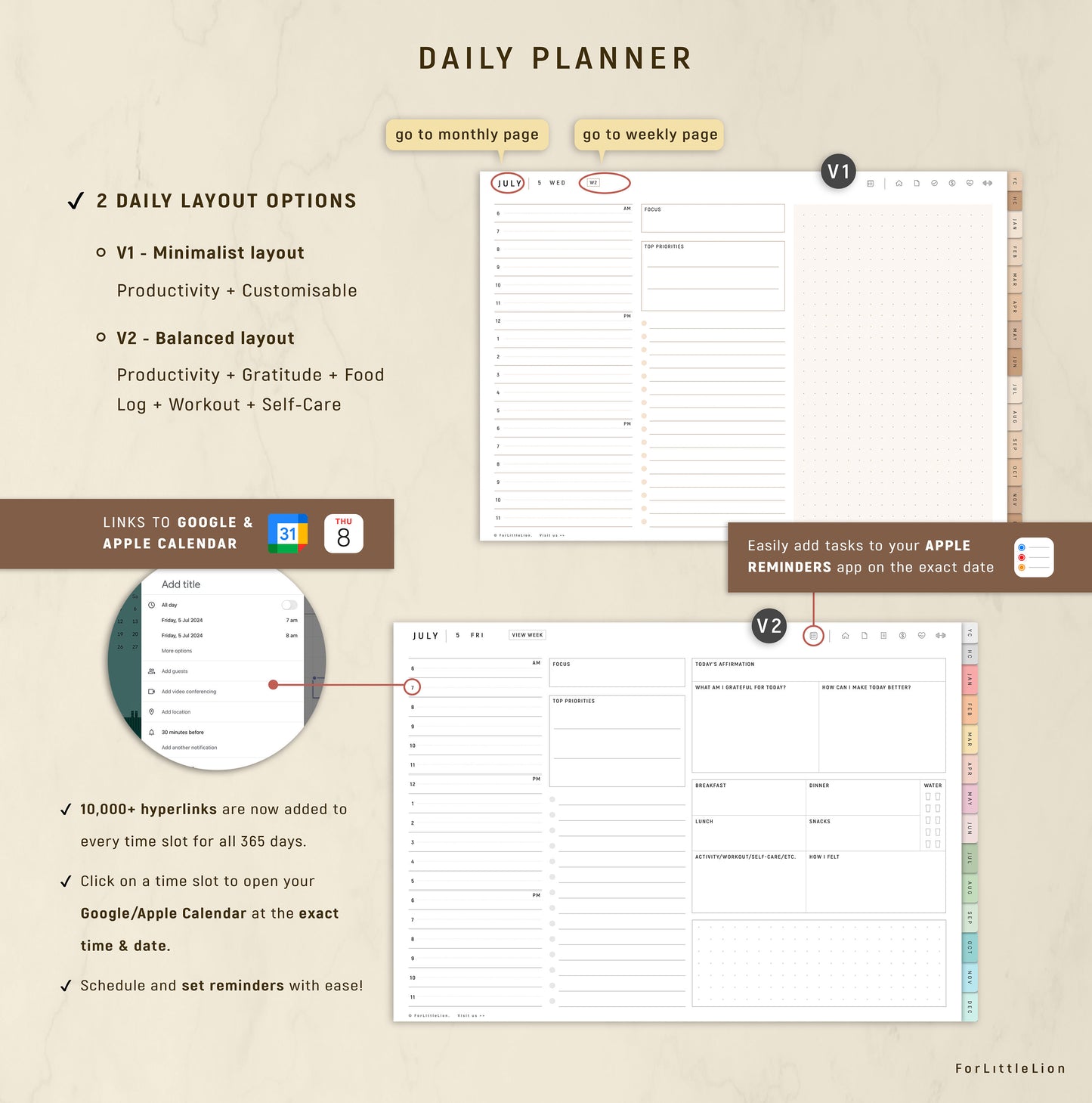 All-in-one Digital Planner |  2024, 2025 + Undated